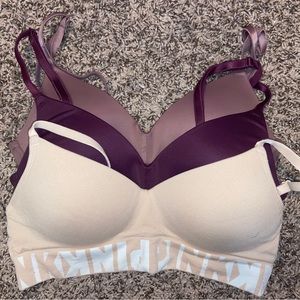 Pink wireless comfy bras